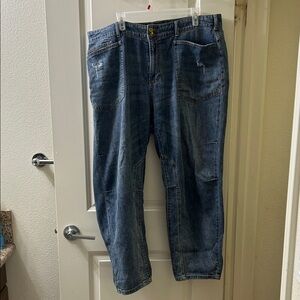 Anthropologie Pilcro The Wanderer Distressed Denim Jeans Size 18w